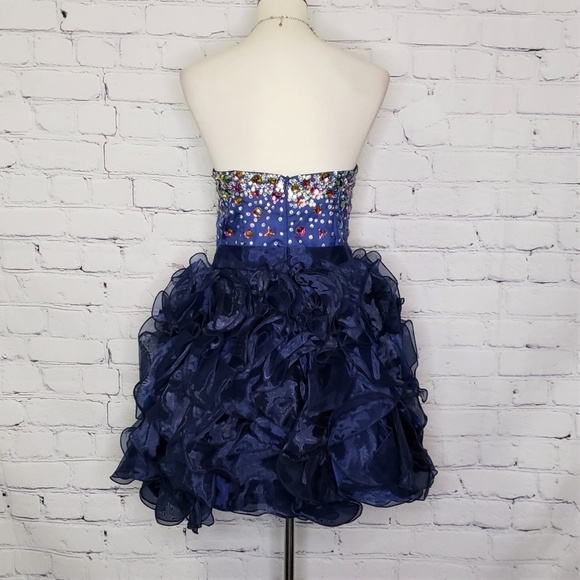 NWT NOX ARABEL Jeweled Strapless Cocktail Dress - Picture 4 of 6